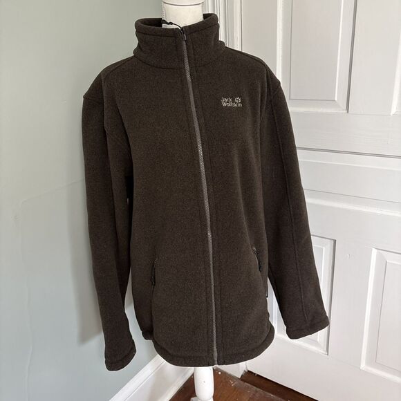 JACK WOLFSKIN Outdoor Sweatshirt Men's XL Full Zip High Neck Sherpa Lined - Picture 1 of 7